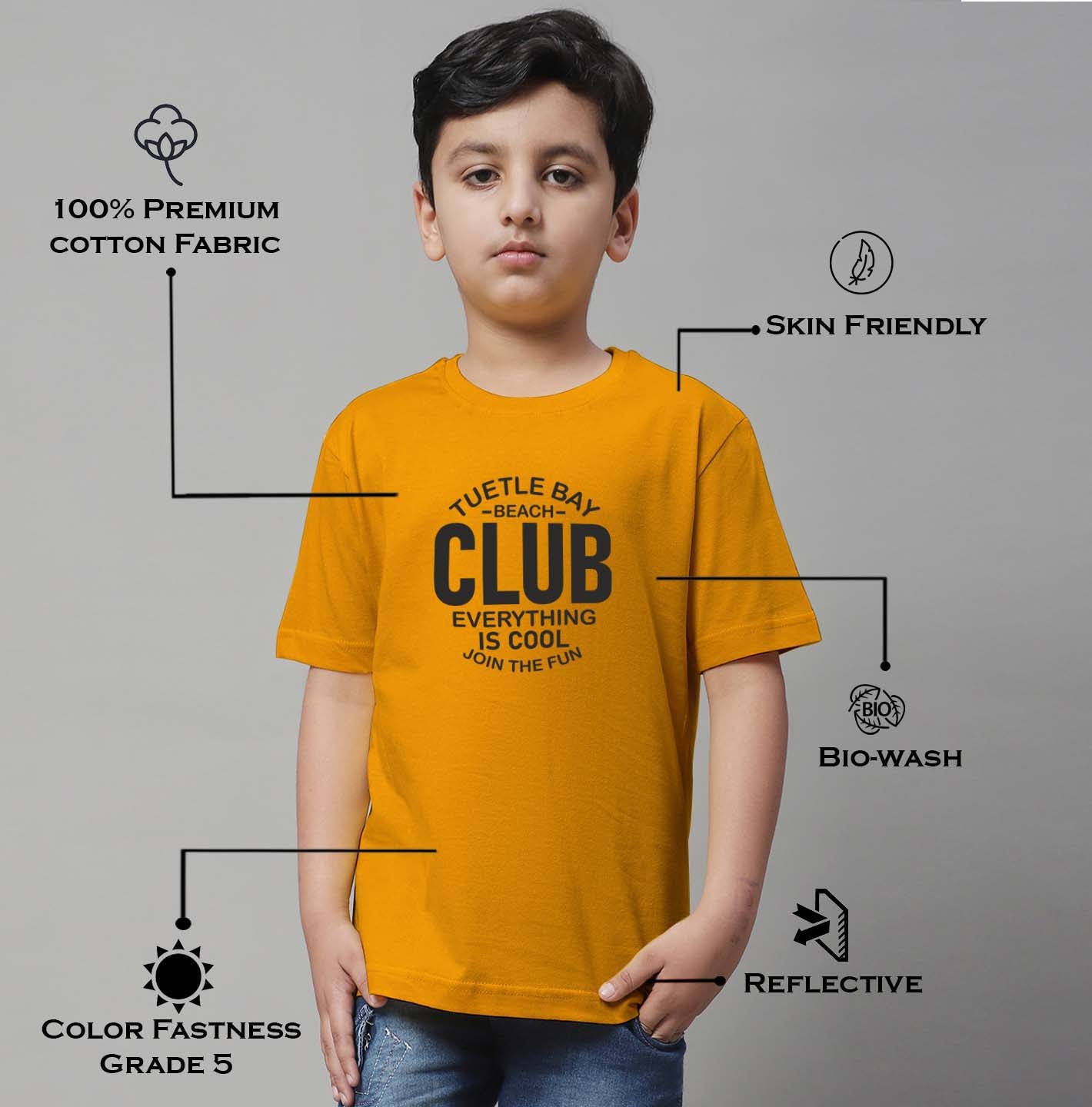 Boys Club Regular Fit Printed T-Shirt - Friskers