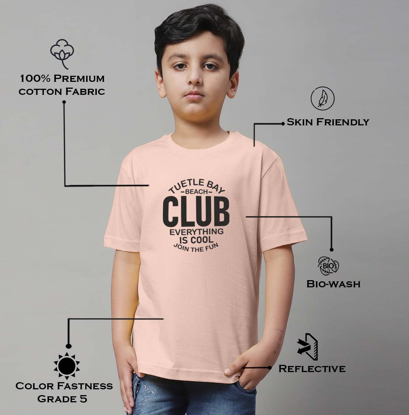 Boys Club Regular Fit Printed T-Shirt - Friskers