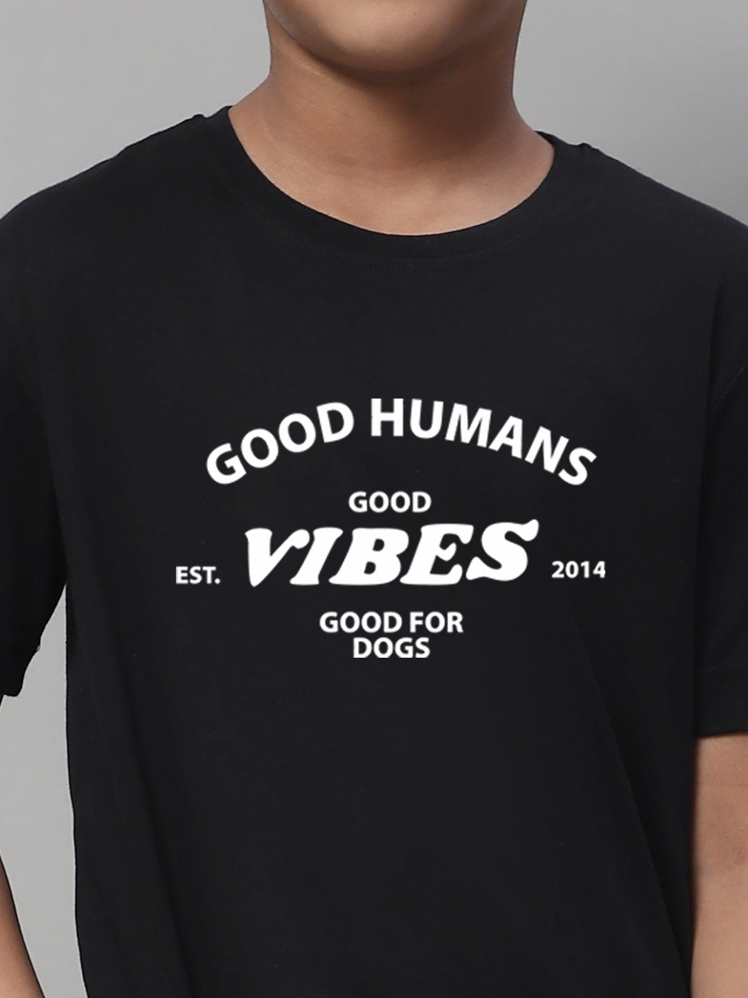 Boys Good Vibes Regular Fit Printed T-Shirt - Friskers