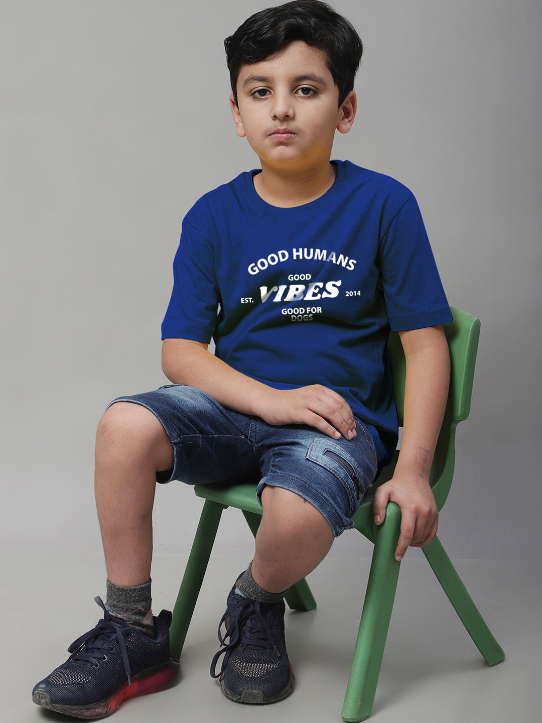 Boys Good Vibes Regular Fit Printed T-Shirt - Friskers