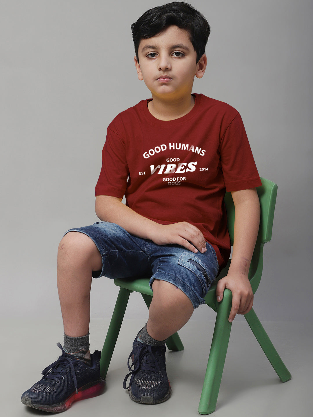 Boys Good Vibes Regular Fit Printed T-Shirt - Friskers