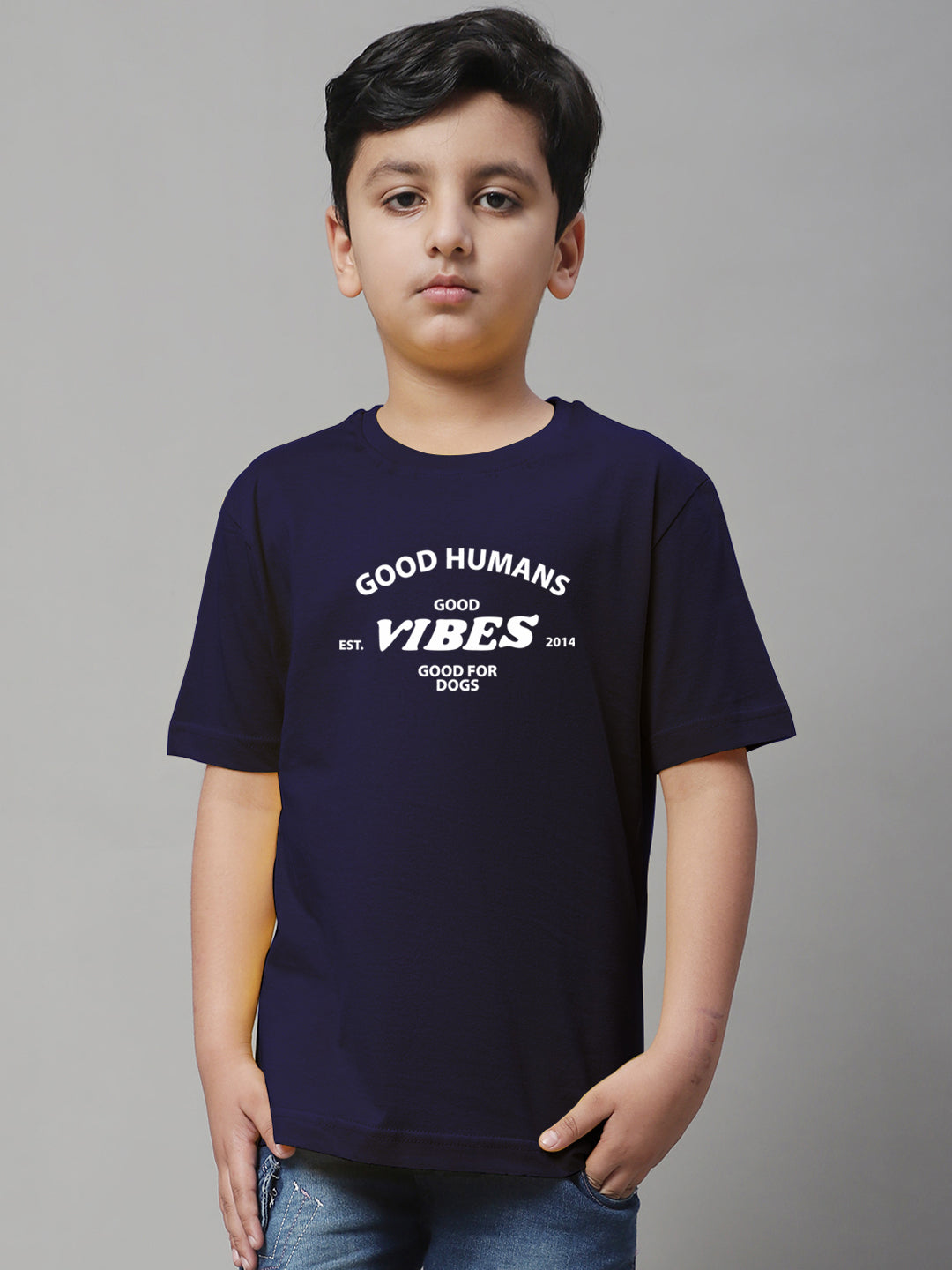 Boys Good Vibes Regular Fit Printed T-Shirt - Friskers