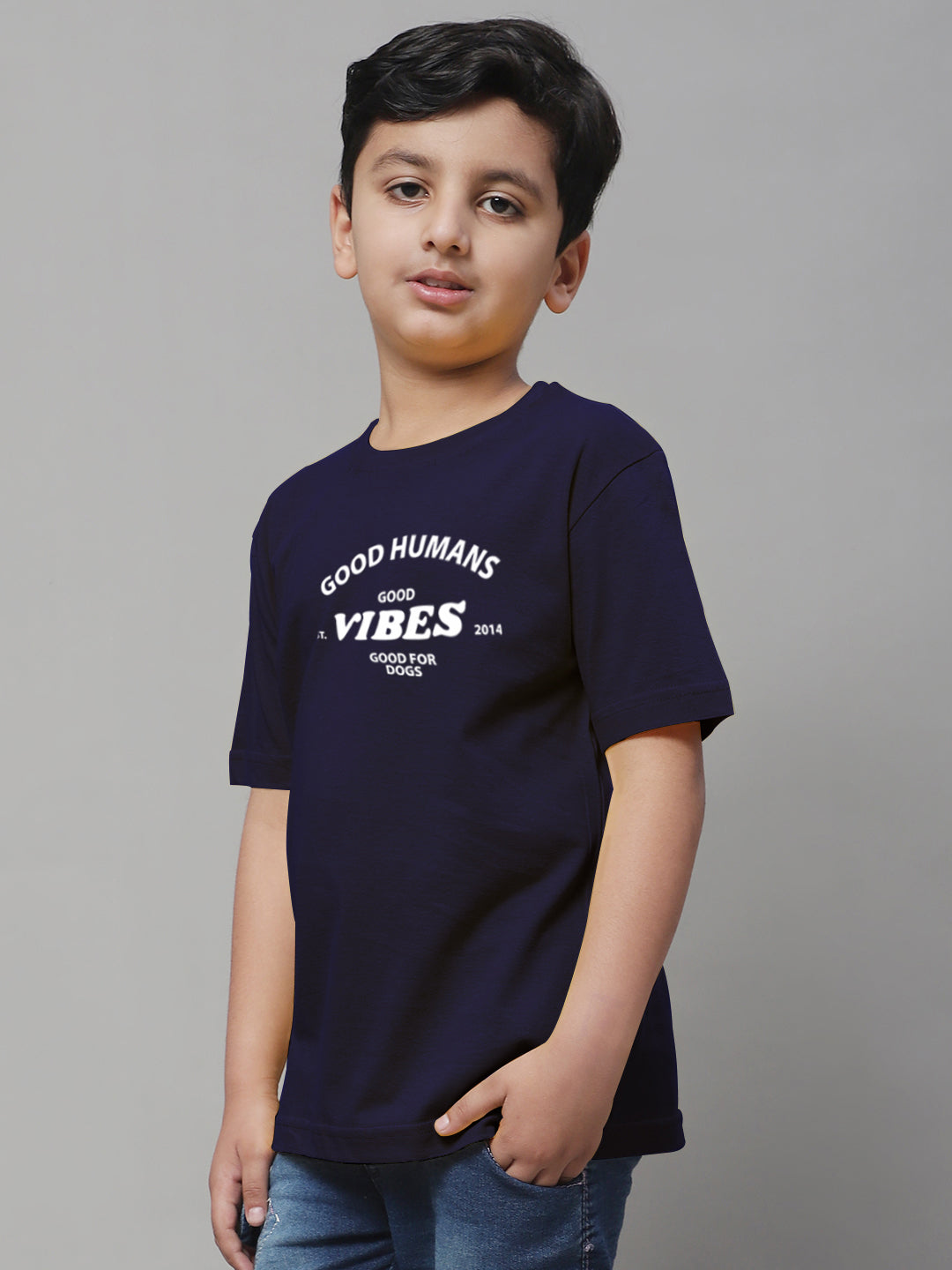 Boys Good Vibes Regular Fit Printed T-Shirt - Friskers