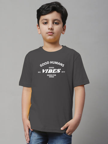 Boys Good Vibes Regular Fit Printed T-Shirt - Friskers