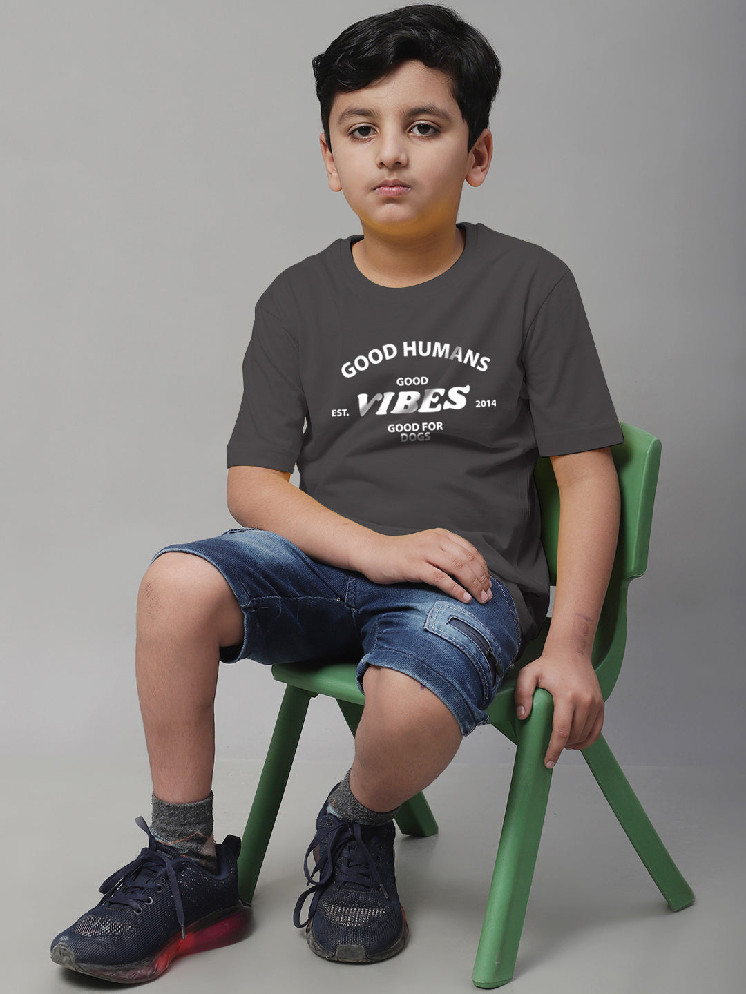 Boys Good Vibes Regular Fit Printed T-Shirt - Friskers