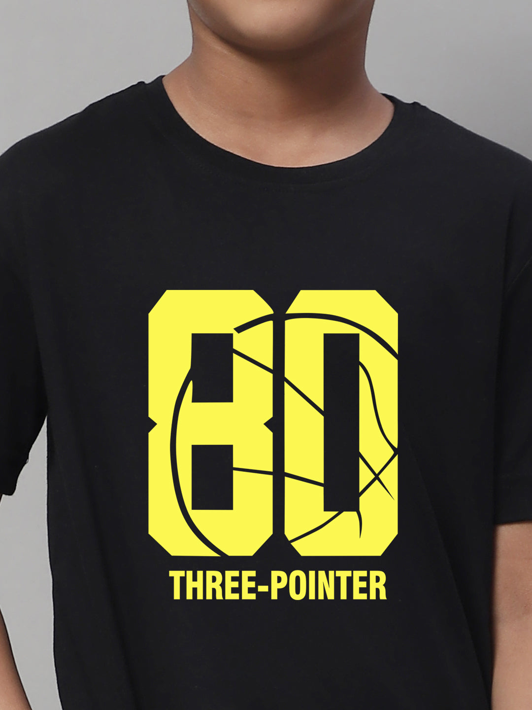 Boys Three Pointer Regular Fit Printed T-Shirt - Friskers