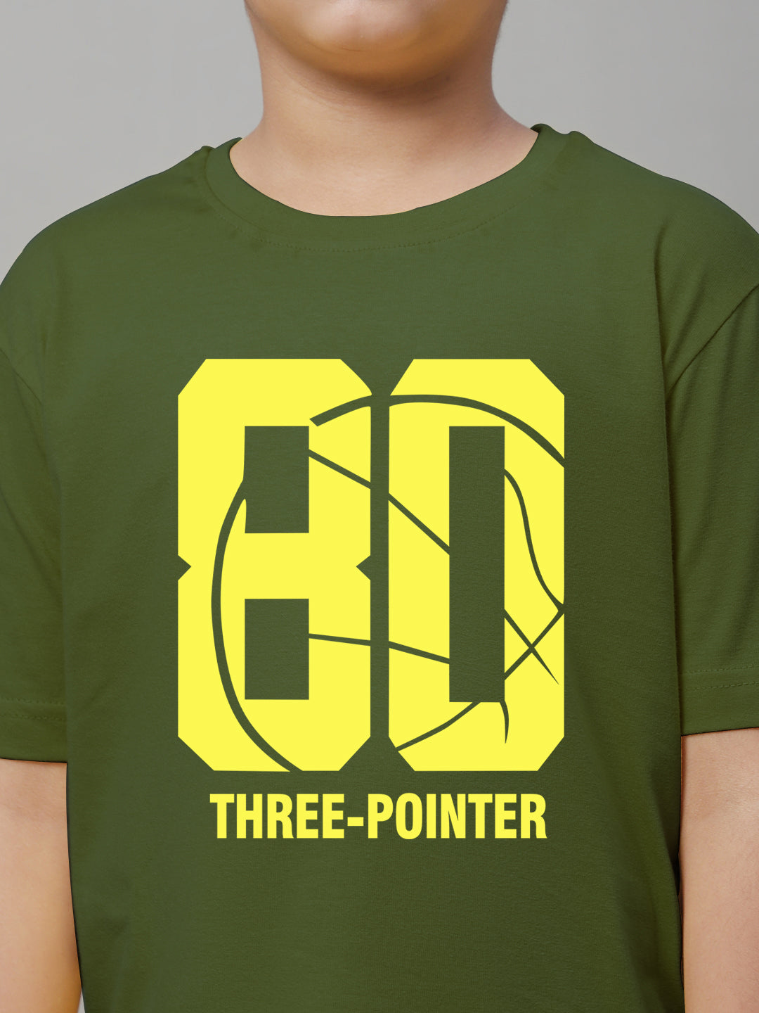 Boys Three Pointer Regular Fit Printed T-Shirt - Friskers