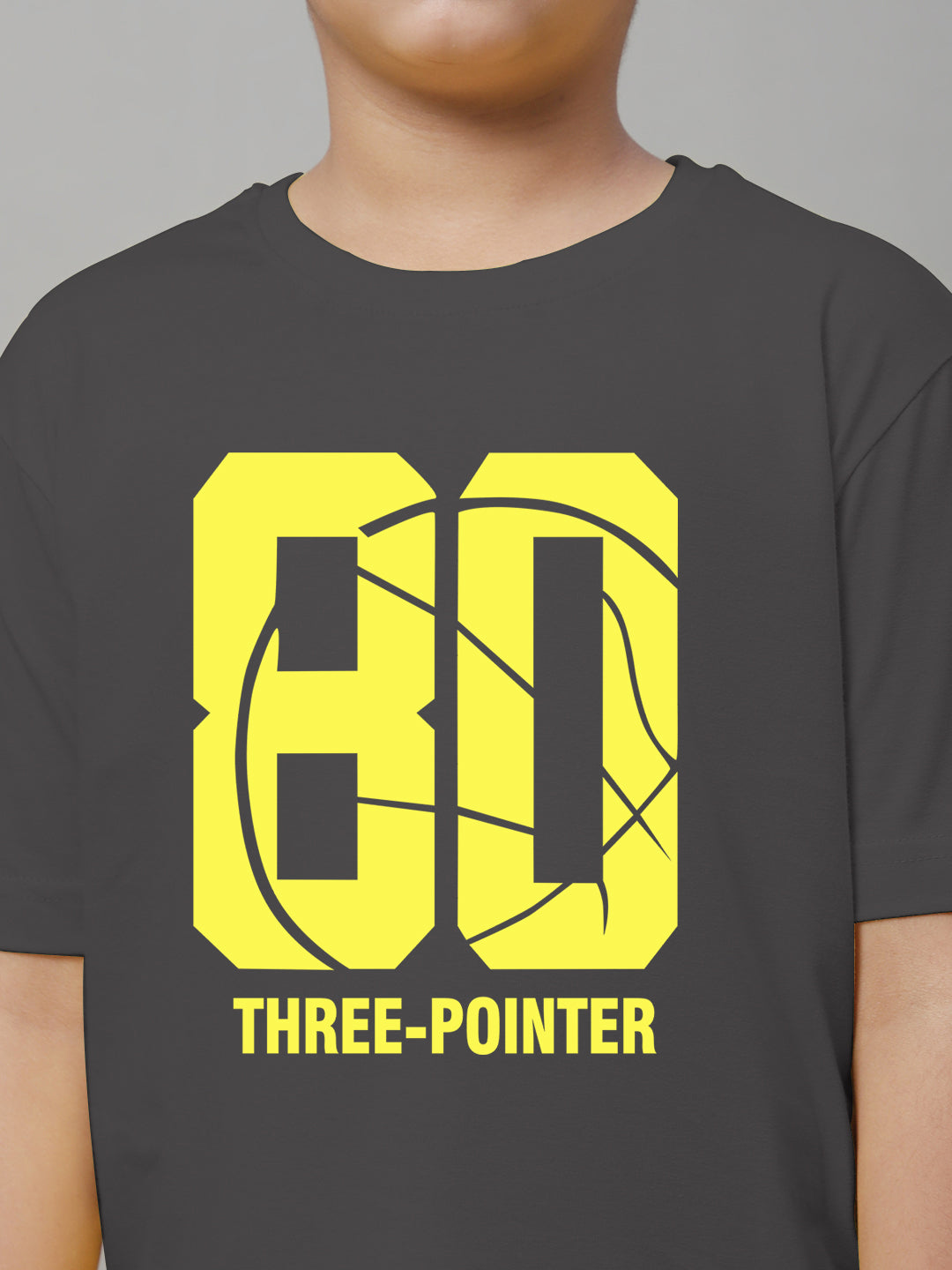 Boys Three Pointer Regular Fit Printed T-Shirt - Friskers