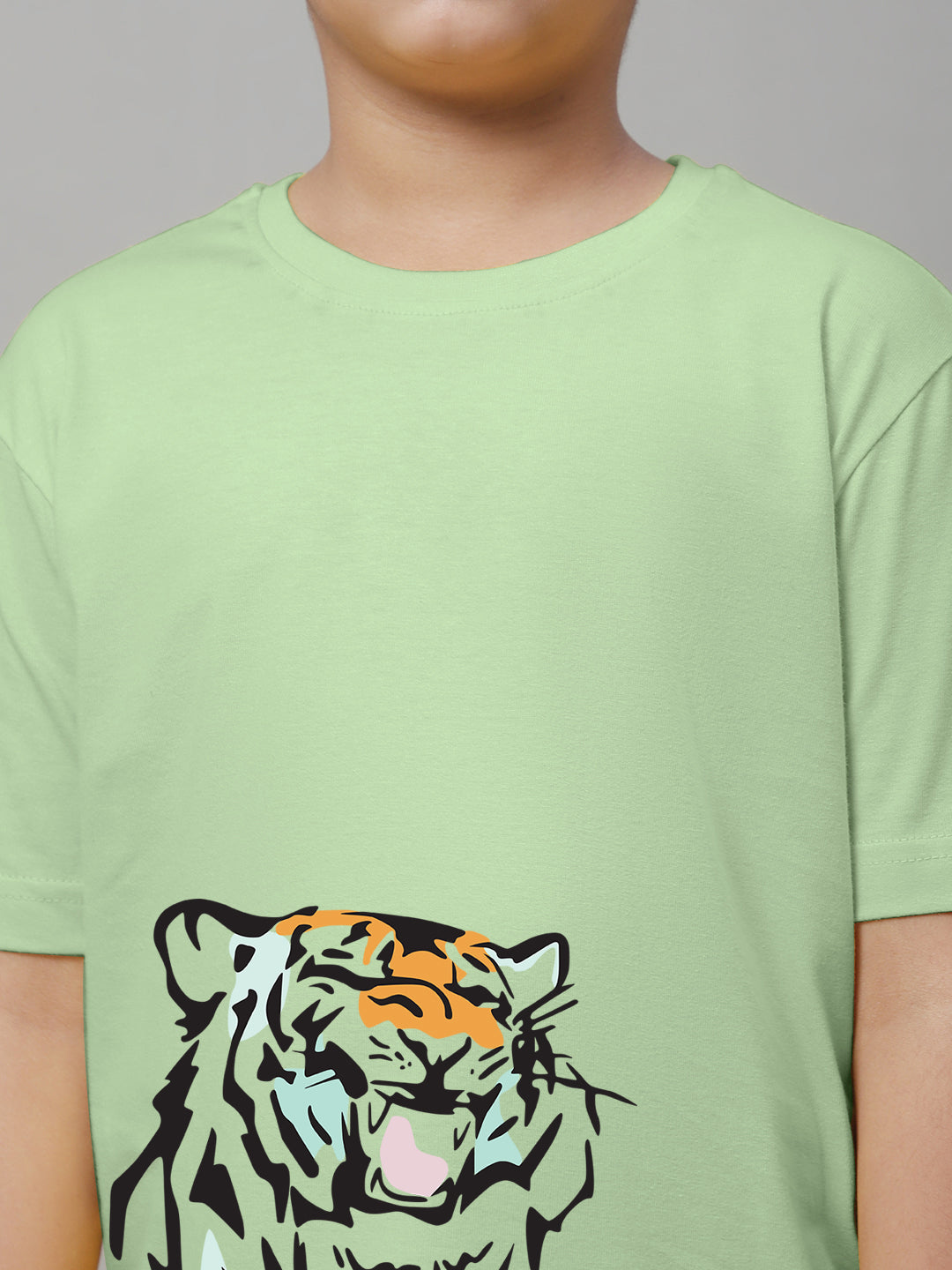 Boys Tiger Regular Fit Printed T-Shirt - Friskers