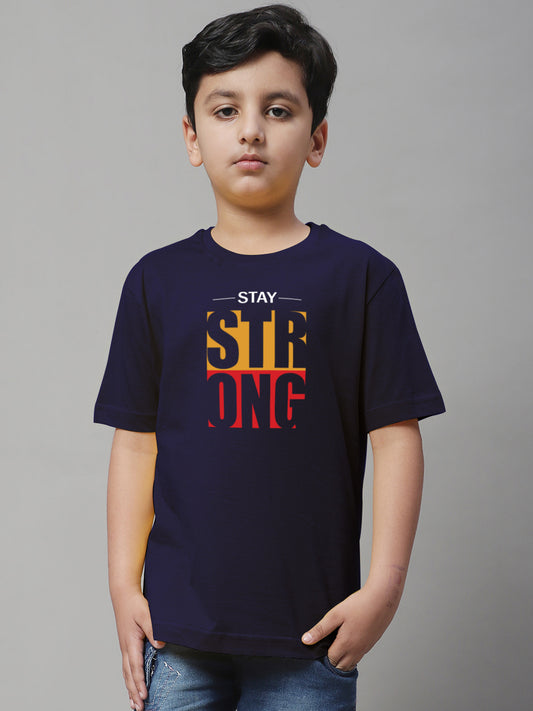 Boys Strong Regular Fit Printed T-Shirt - Friskers