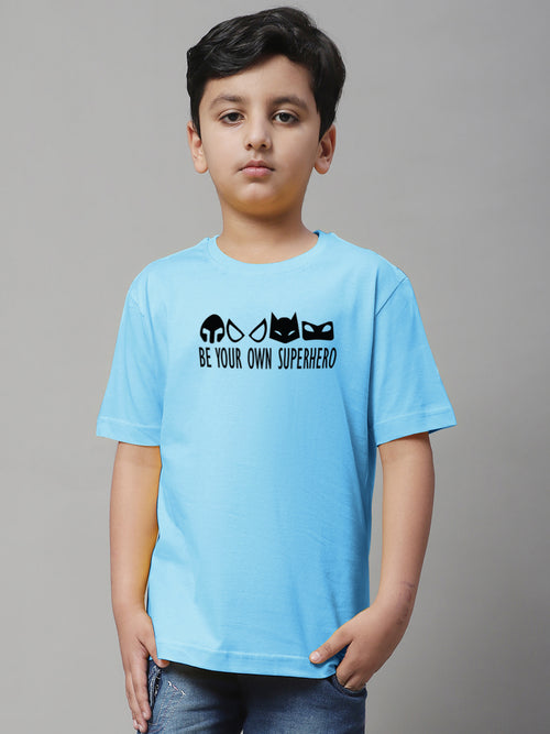 Boys Superhero Regular Fit Printed T-Shirt