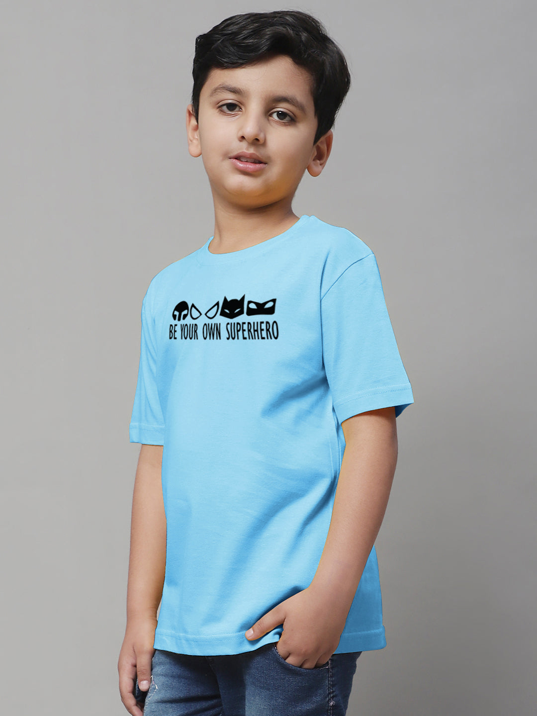 Boys Superhero Regular Fit Printed T-Shirt - Friskers