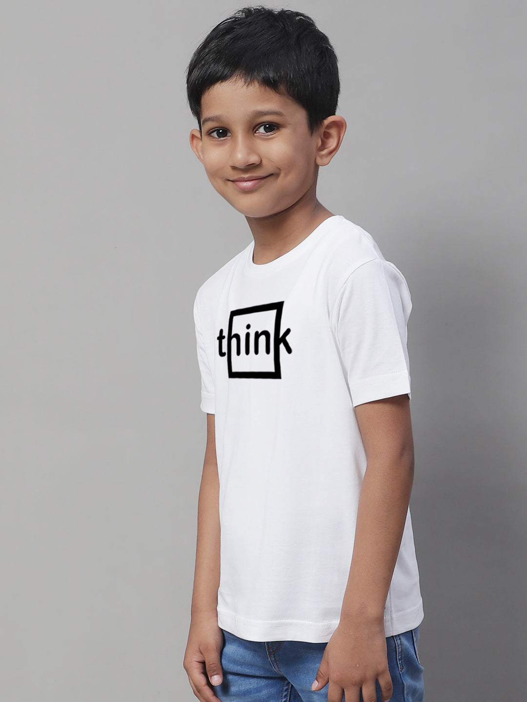 Boys Think Regular Fit Printed T-Shirt - Friskers