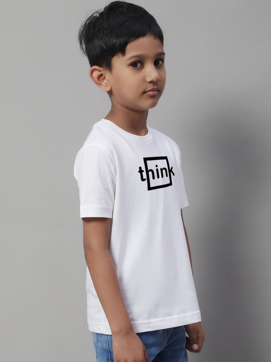 Boys Think Regular Fit Printed T-Shirt - Friskers