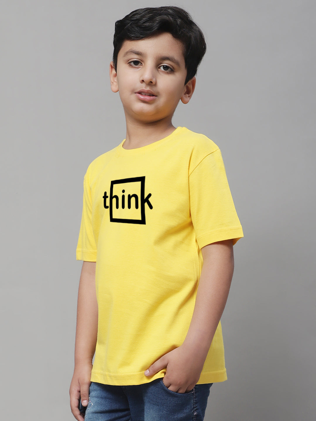 Boys Think Regular Fit Printed T-Shirt - Friskers