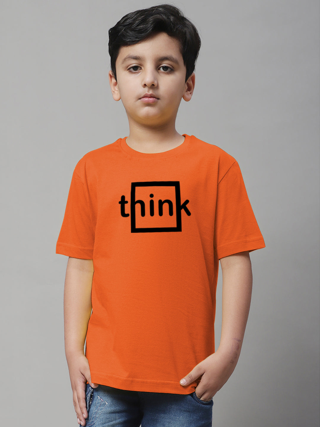 Boys Think Regular Fit Printed T-Shirt - Friskers