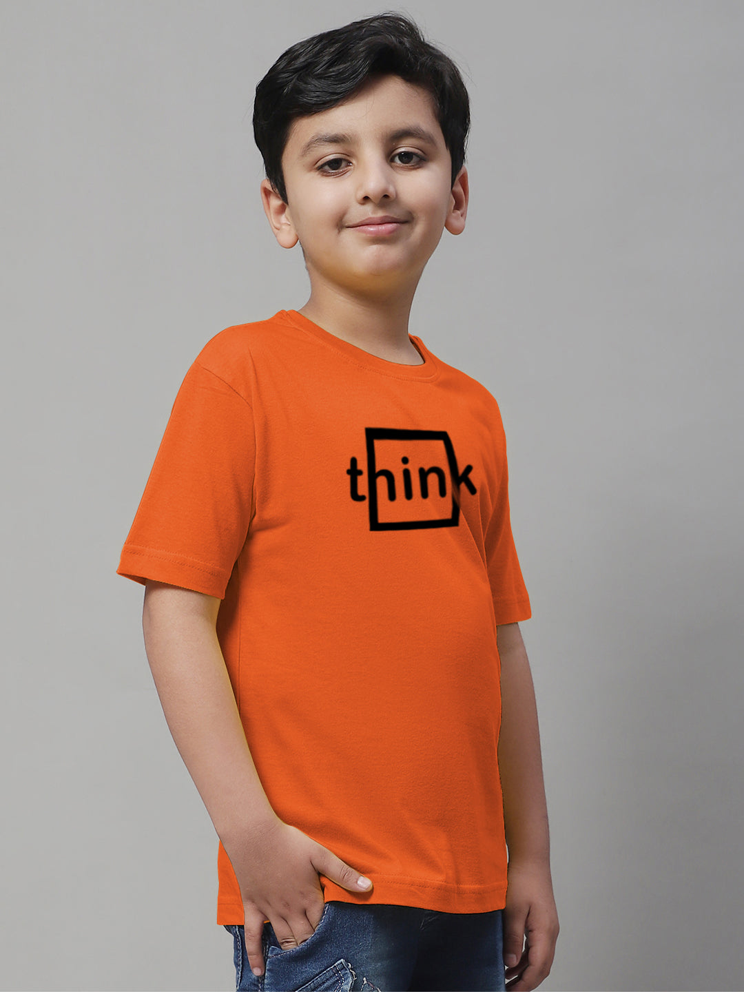 Boys Think Regular Fit Printed T-Shirt - Friskers