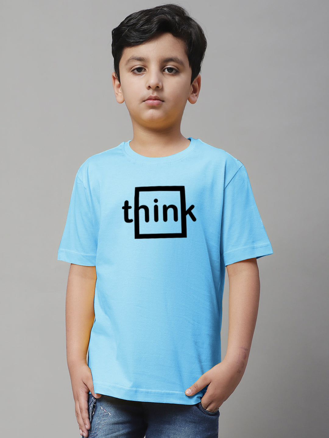 Boys Think Regular Fit Printed T-Shirt - Friskers