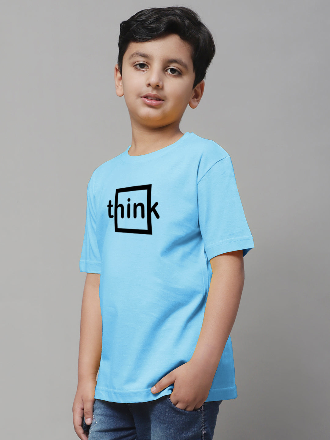 Boys Think Regular Fit Printed T-Shirt - Friskers