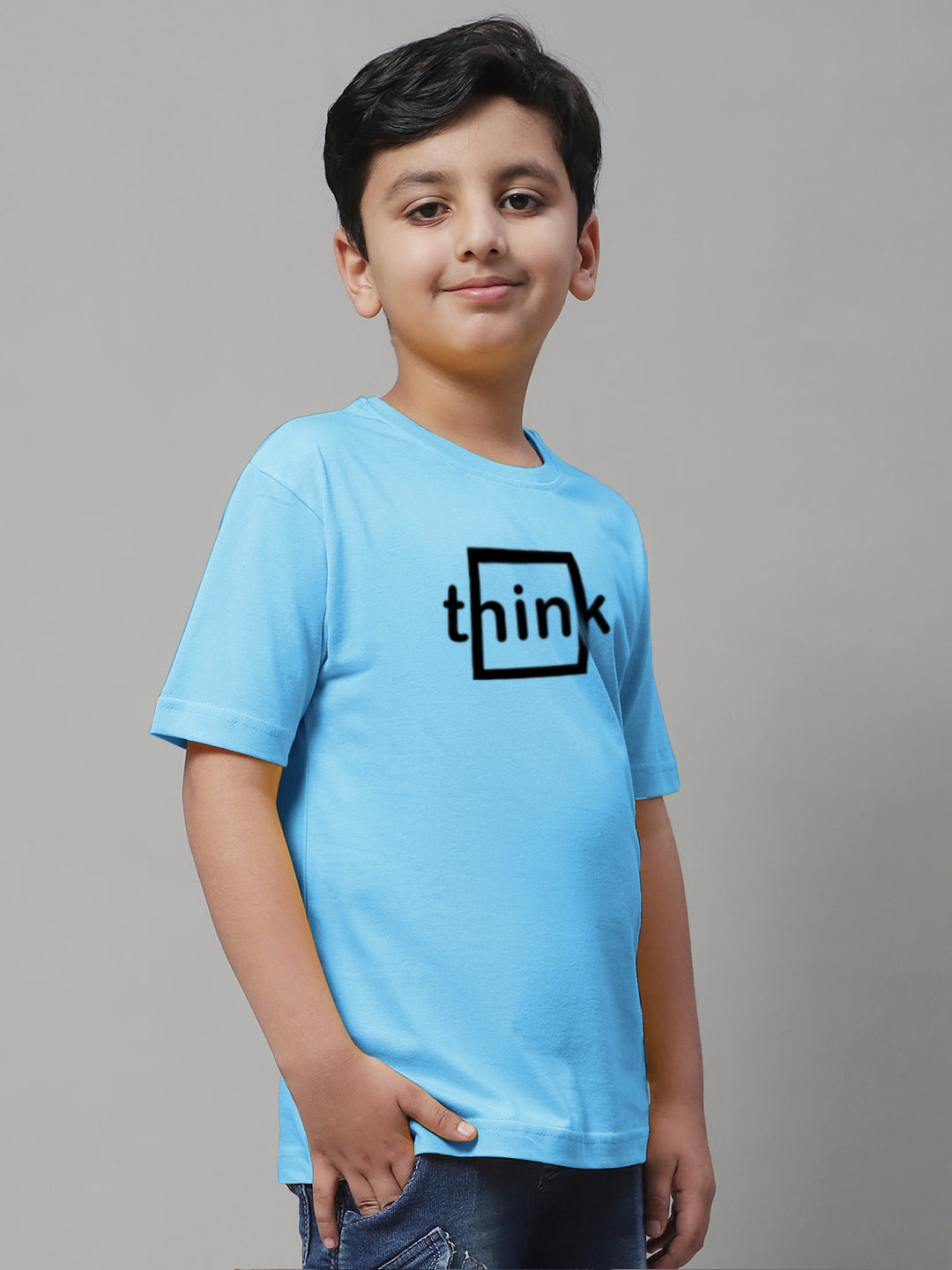 Boys Think Regular Fit Printed T-Shirt - Friskers