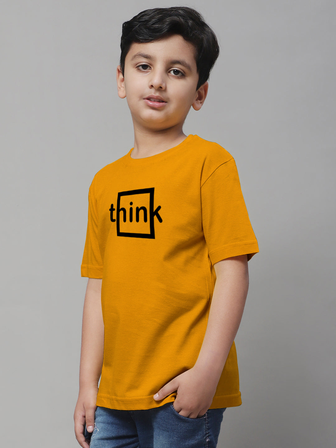 Boys Think Regular Fit Printed T-Shirt - Friskers