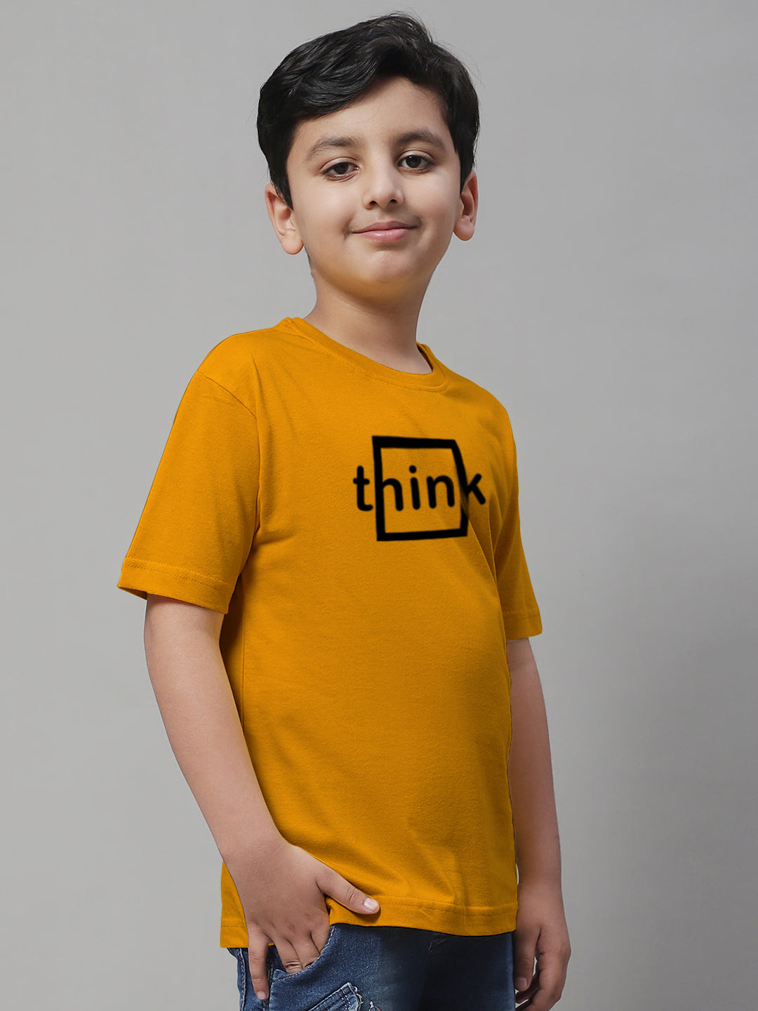 Boys Think Regular Fit Printed T-Shirt - Friskers