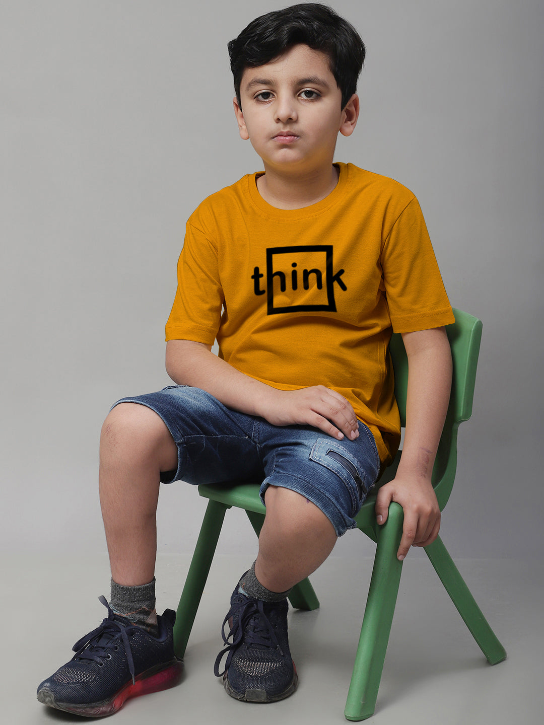 Boys Think Regular Fit Printed T-Shirt - Friskers