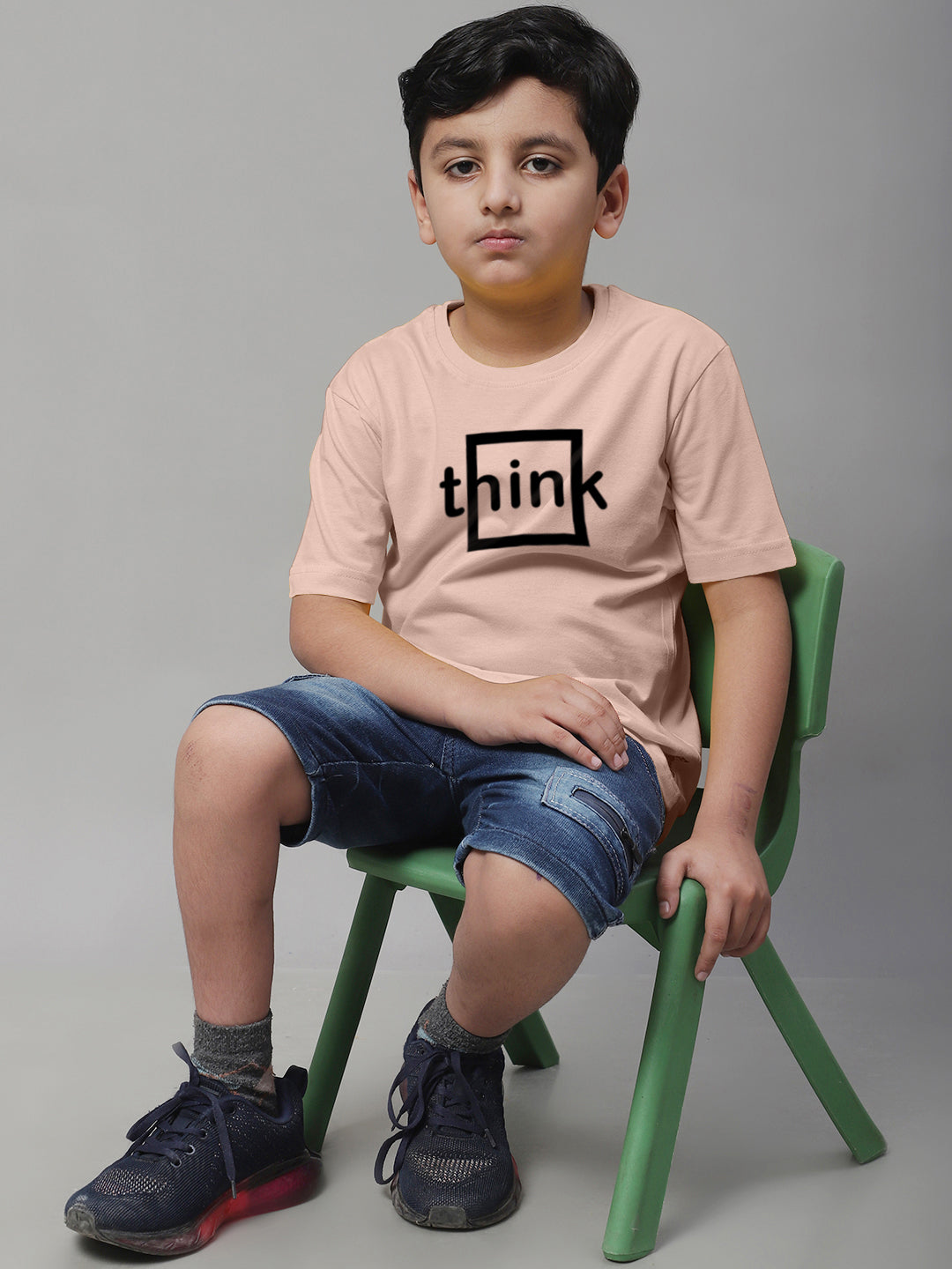 Boys Think Regular Fit Printed T-Shirt - Friskers