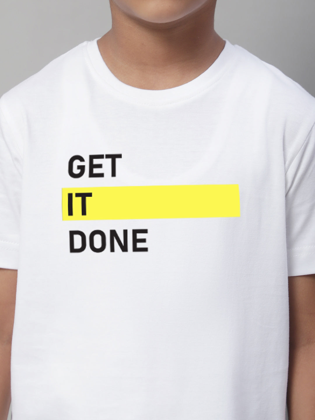 Boys Get It Done Regular Fit Printed T-Shirt - Friskers