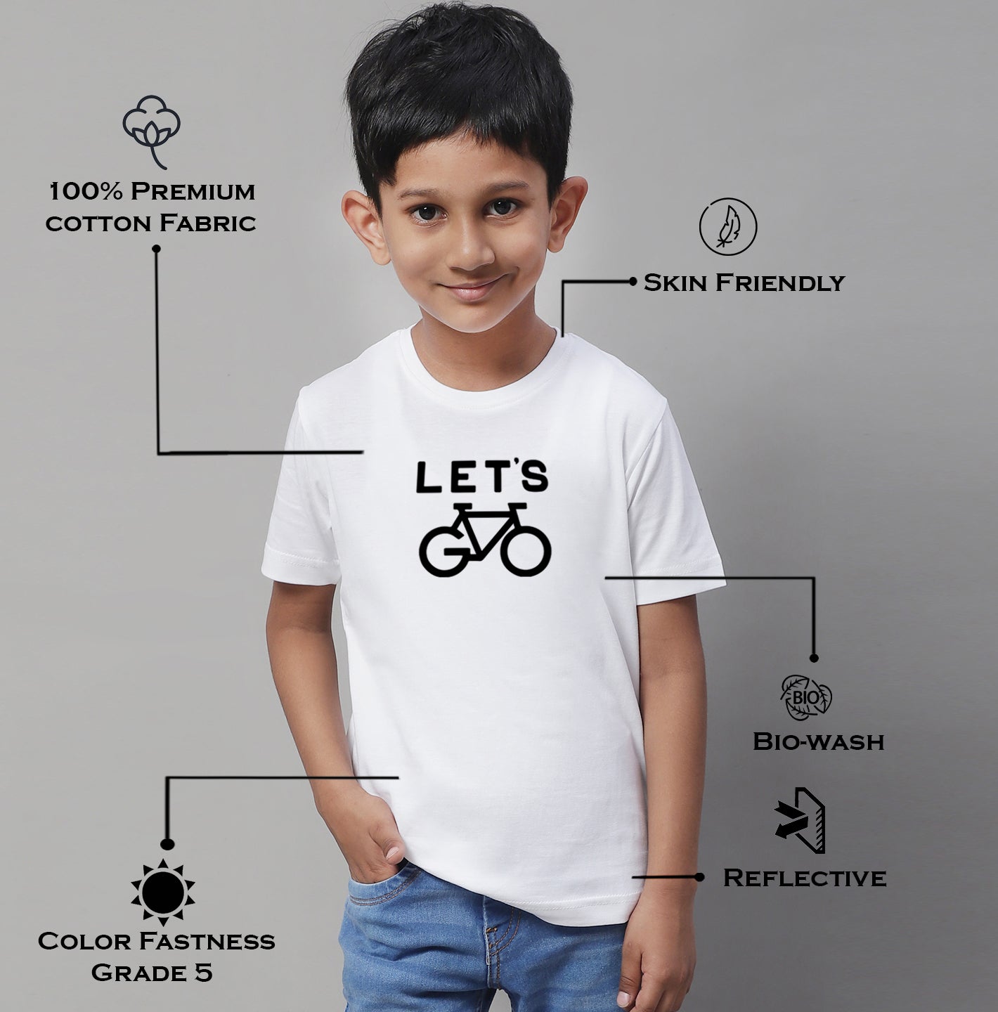 Boys Lets Regular Fit Printed T-Shirt - Friskers