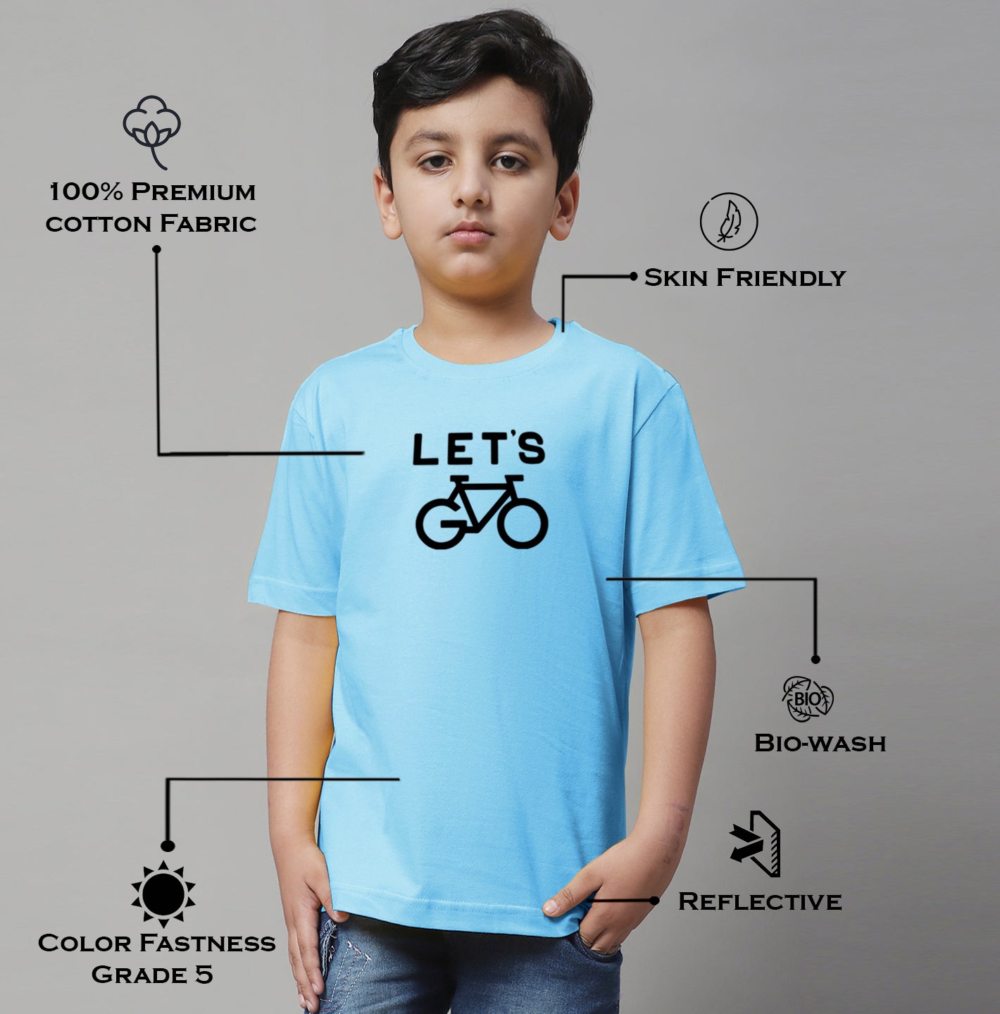 Boys Lets Regular Fit Printed T-Shirt - Friskers