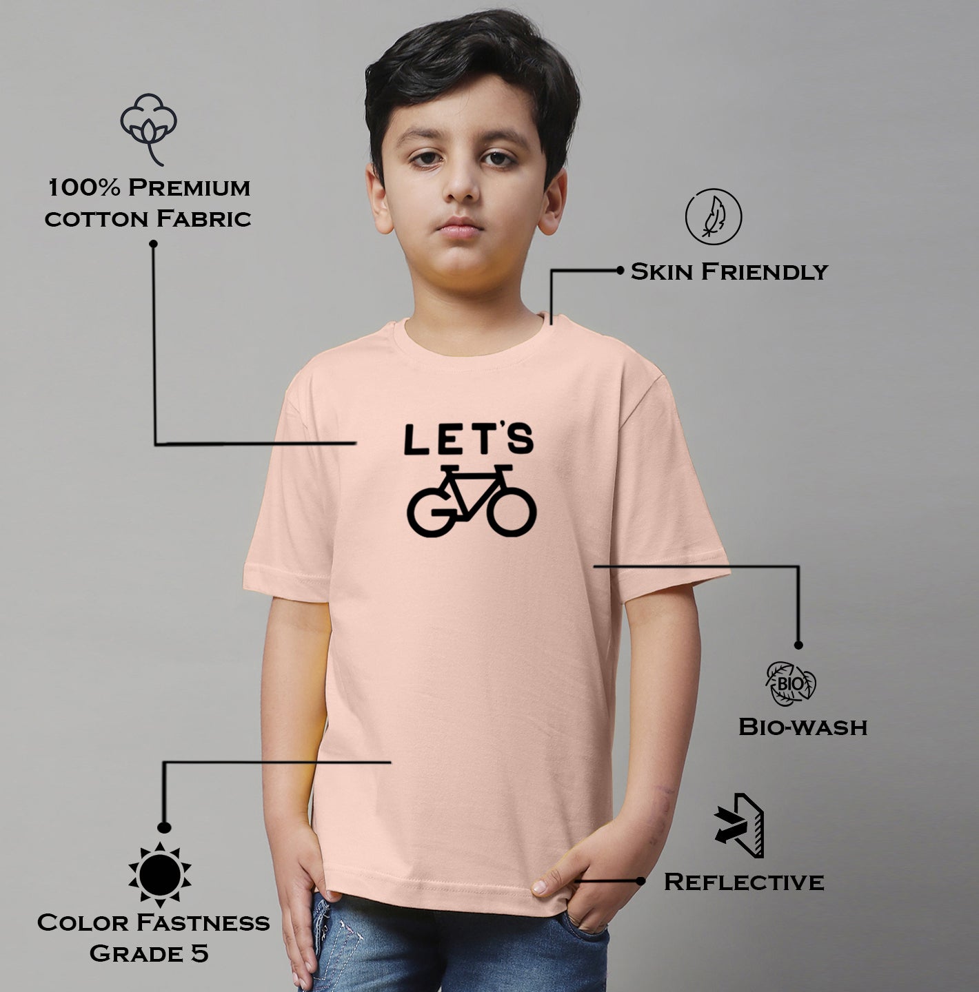 Boys Lets Regular Fit Printed T-Shirt - Friskers