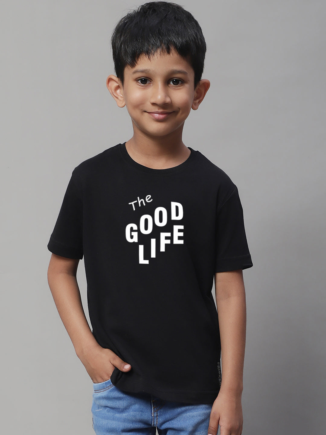 Boys Good Life Regular Fit Printed T-Shirt - Friskers