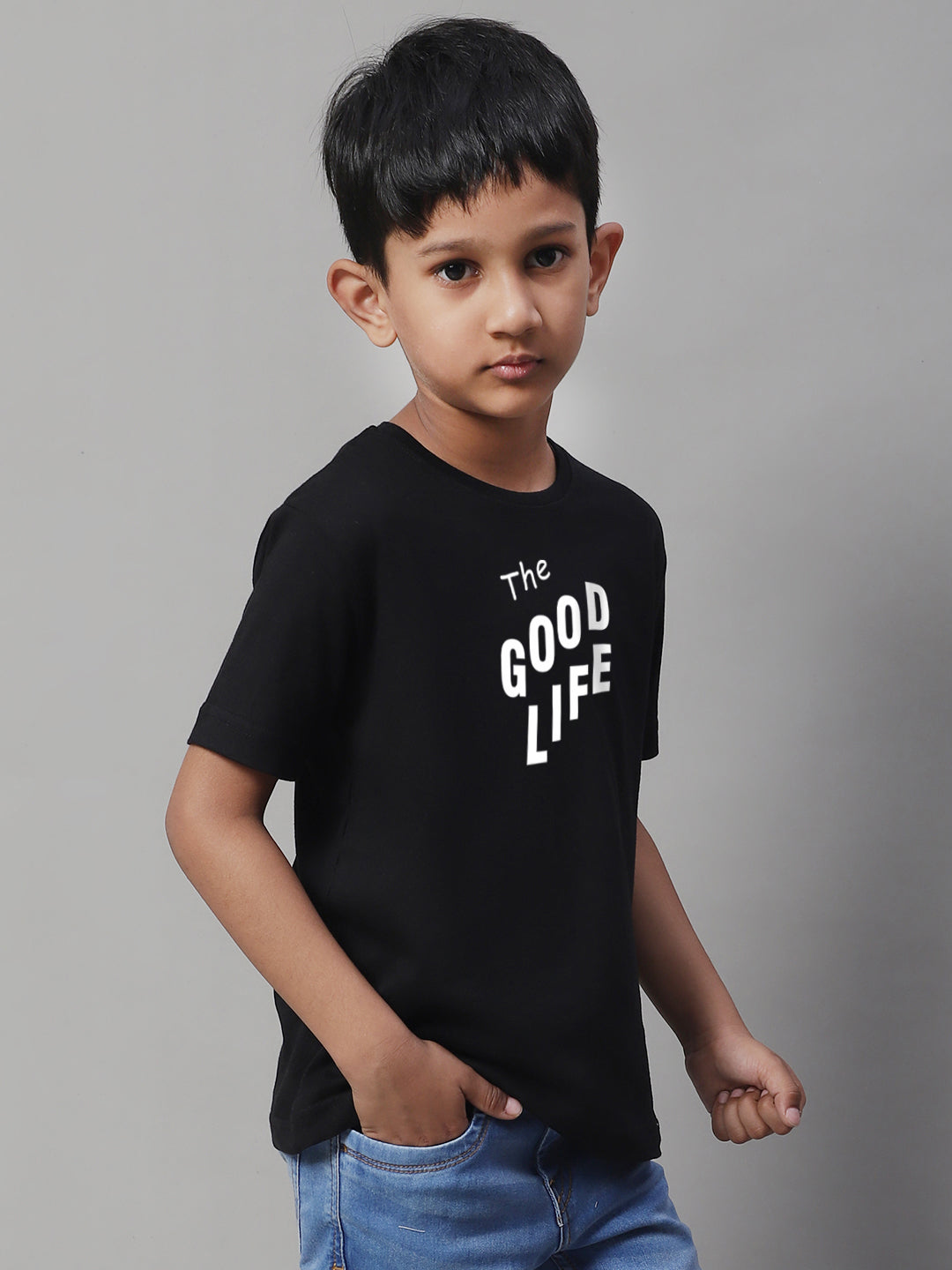 Boys Good Life Regular Fit Printed T-Shirt - Friskers