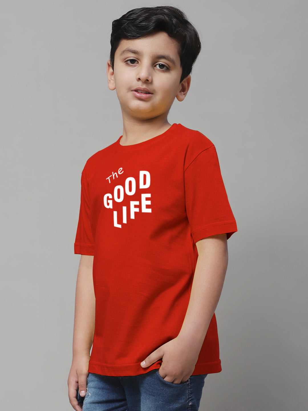 Boys Good Life Regular Fit Printed T-Shirt - Friskers