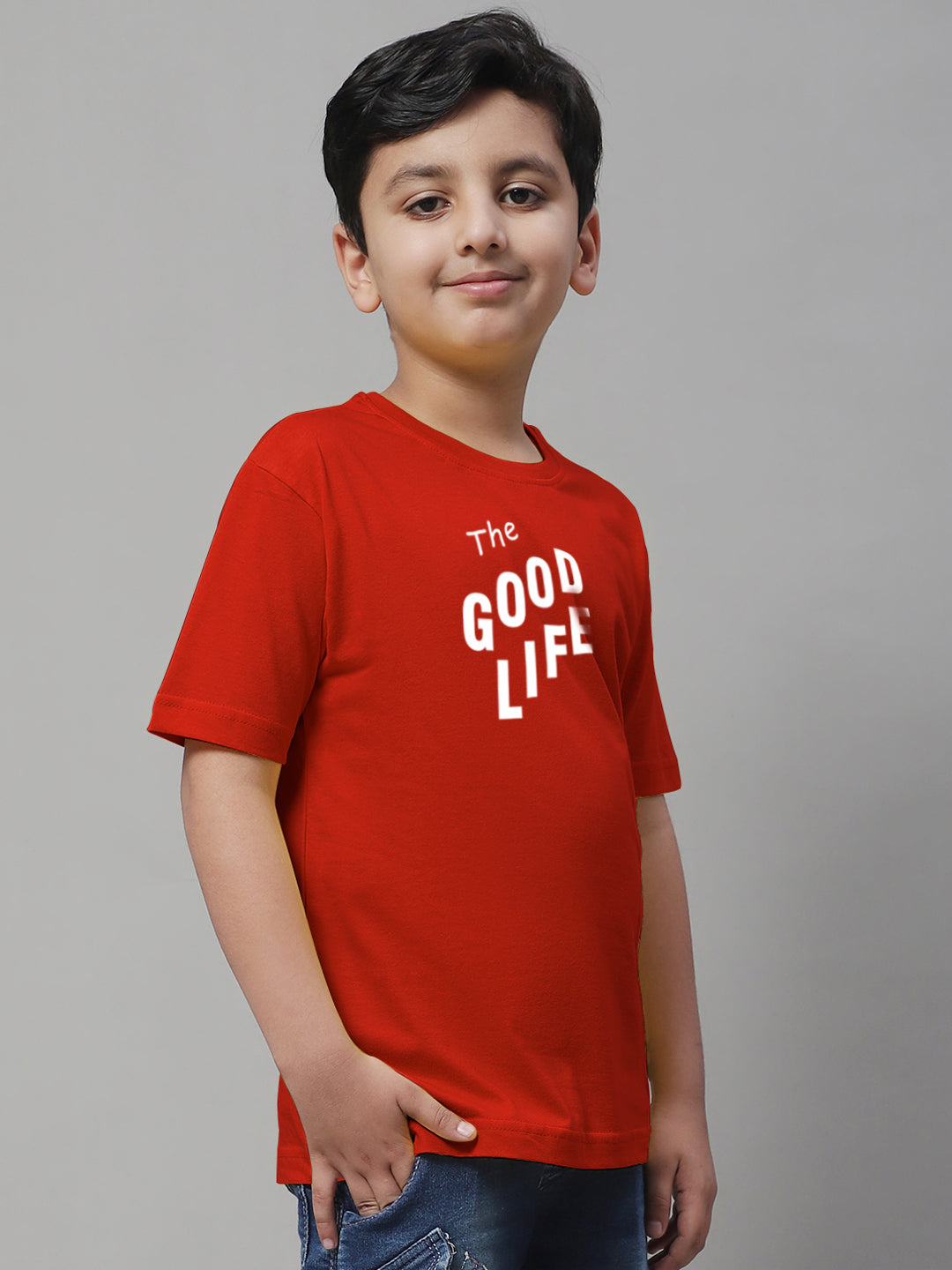 Boys Good Life Regular Fit Printed T-Shirt - Friskers