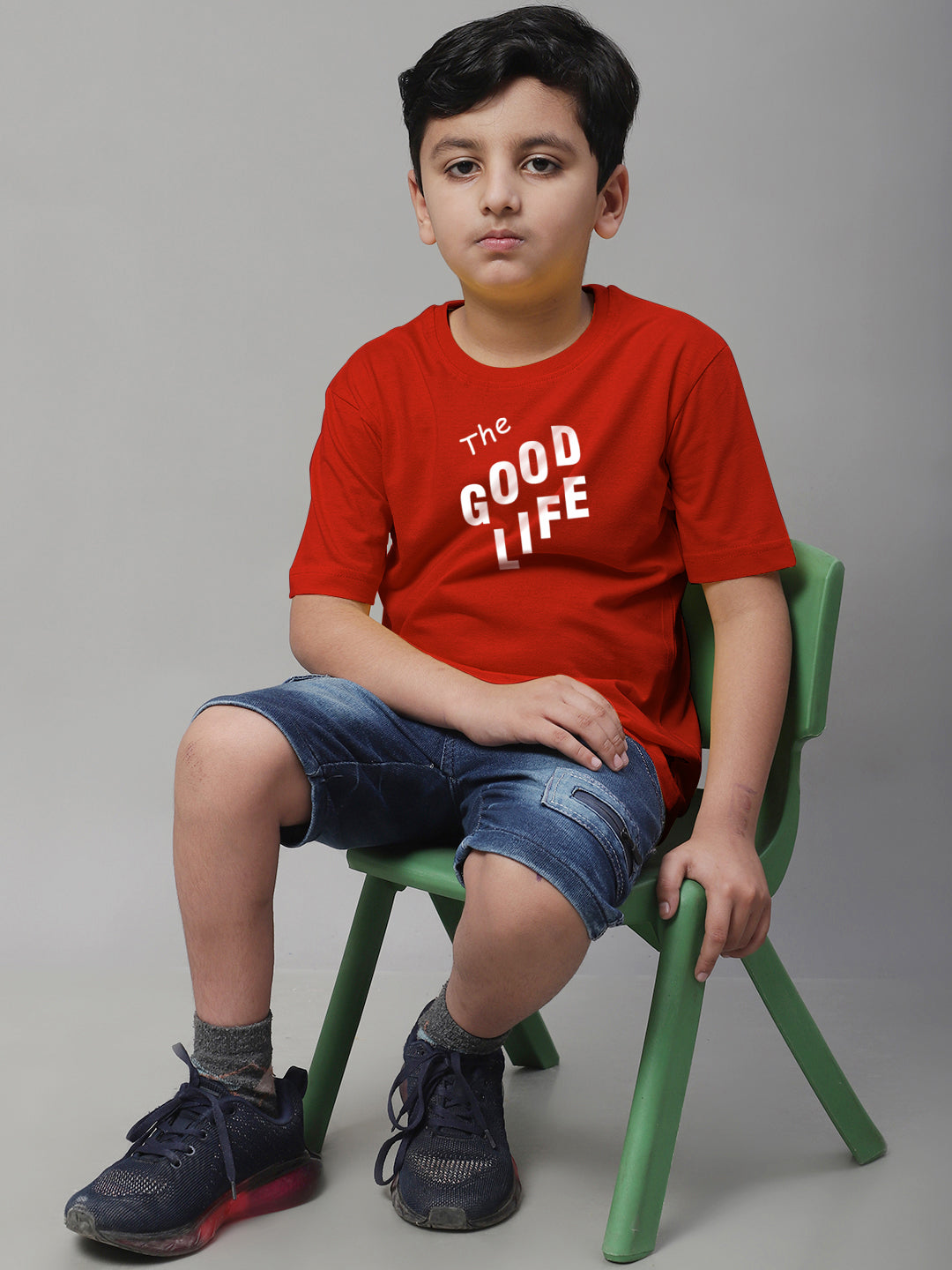 Boys Good Life Regular Fit Printed T-Shirt - Friskers