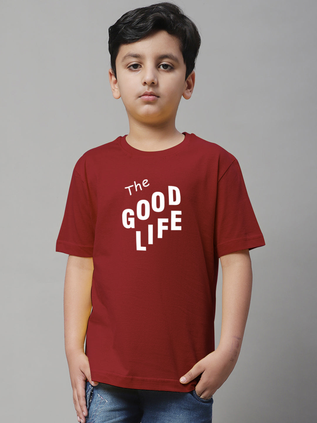 Boys Good Life Regular Fit Printed T-Shirt - Friskers