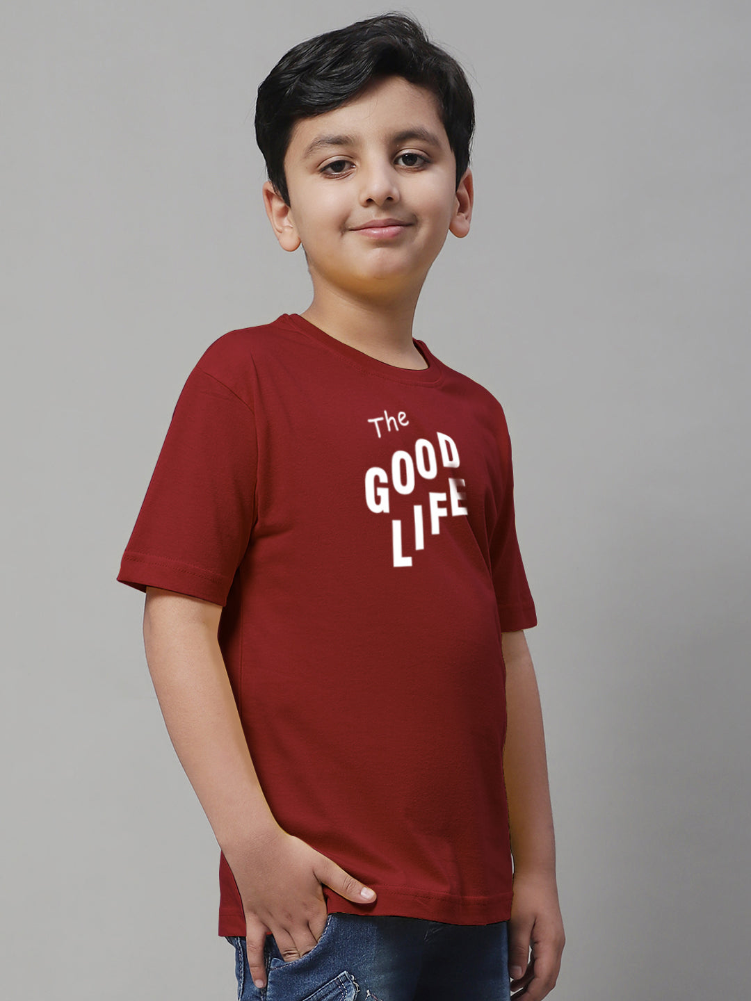 Boys Good Life Regular Fit Printed T-Shirt - Friskers