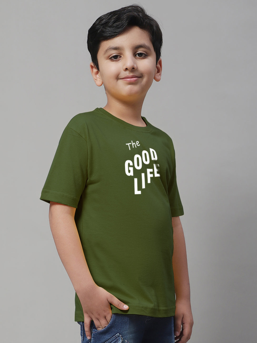 Boys Good Life Regular Fit Printed T-Shirt - Friskers