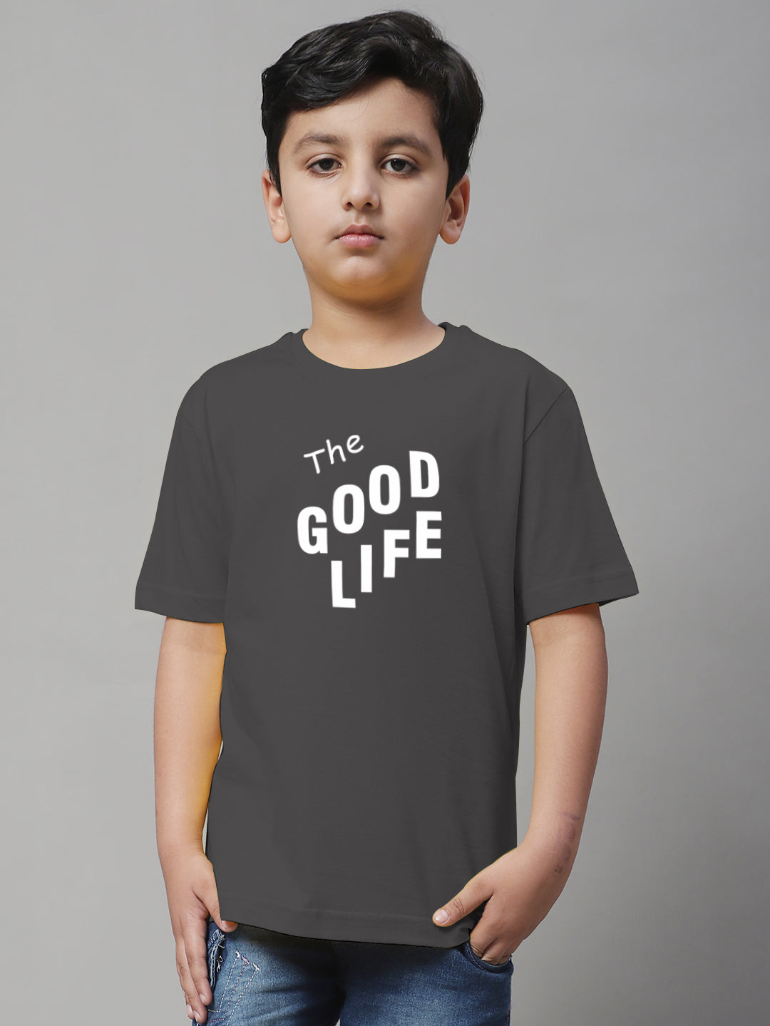 Boys Good Life Regular Fit Printed T-Shirt - Friskers