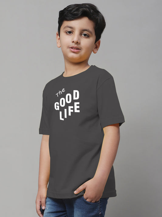 Boys Good Life Regular Fit Printed T-Shirt - Friskers