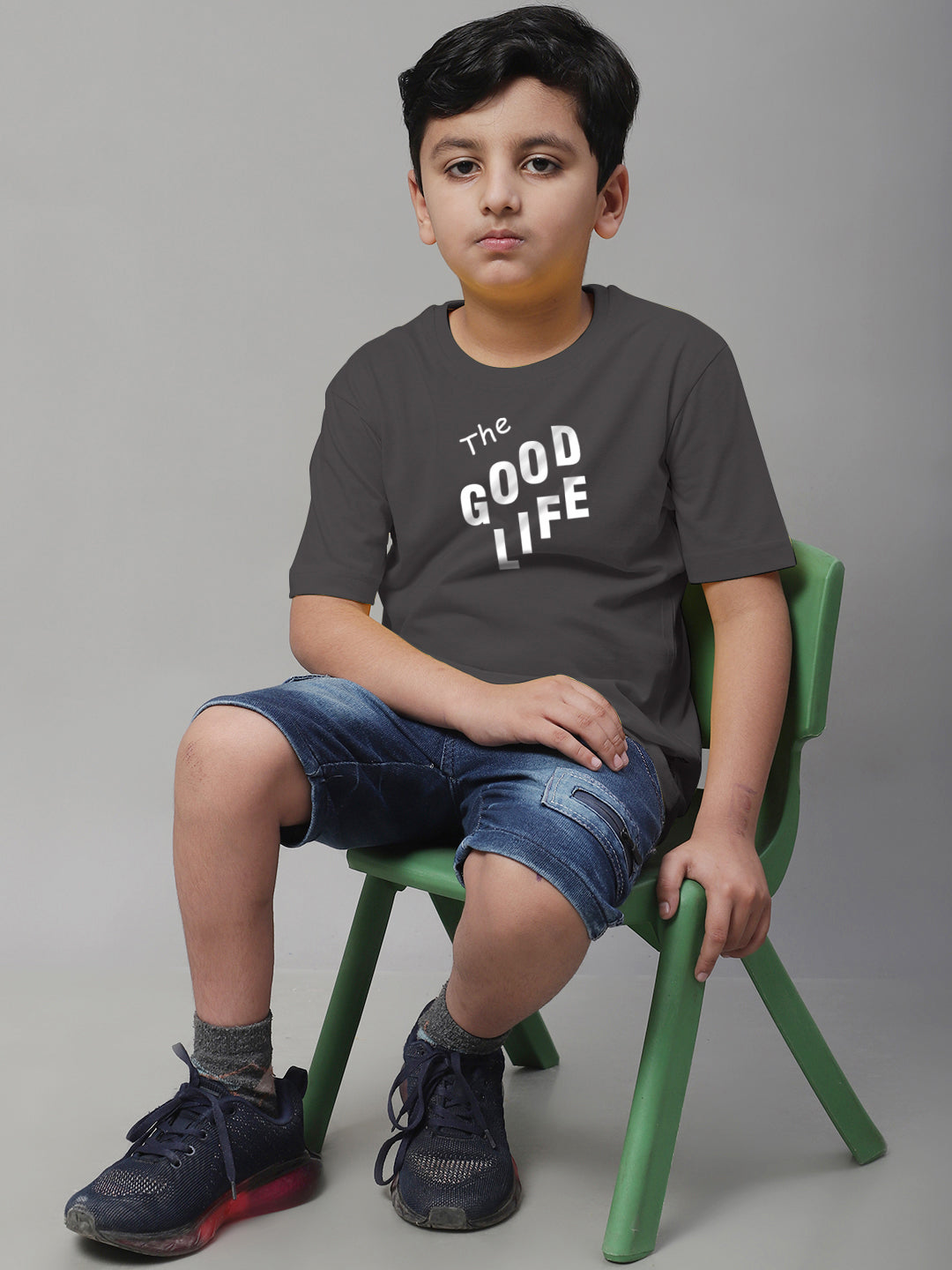 Boys Good Life Regular Fit Printed T-Shirt - Friskers