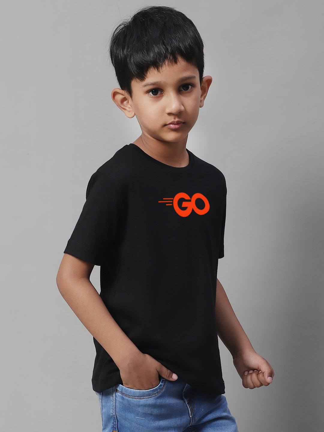 Boys Go Regular Fit Printed T-Shirt - Friskers