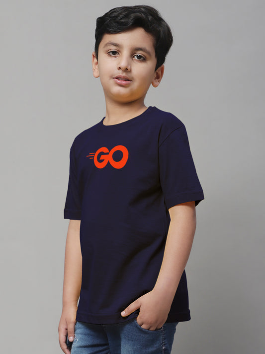 Boys Go Regular Fit Printed T-Shirt - Friskers