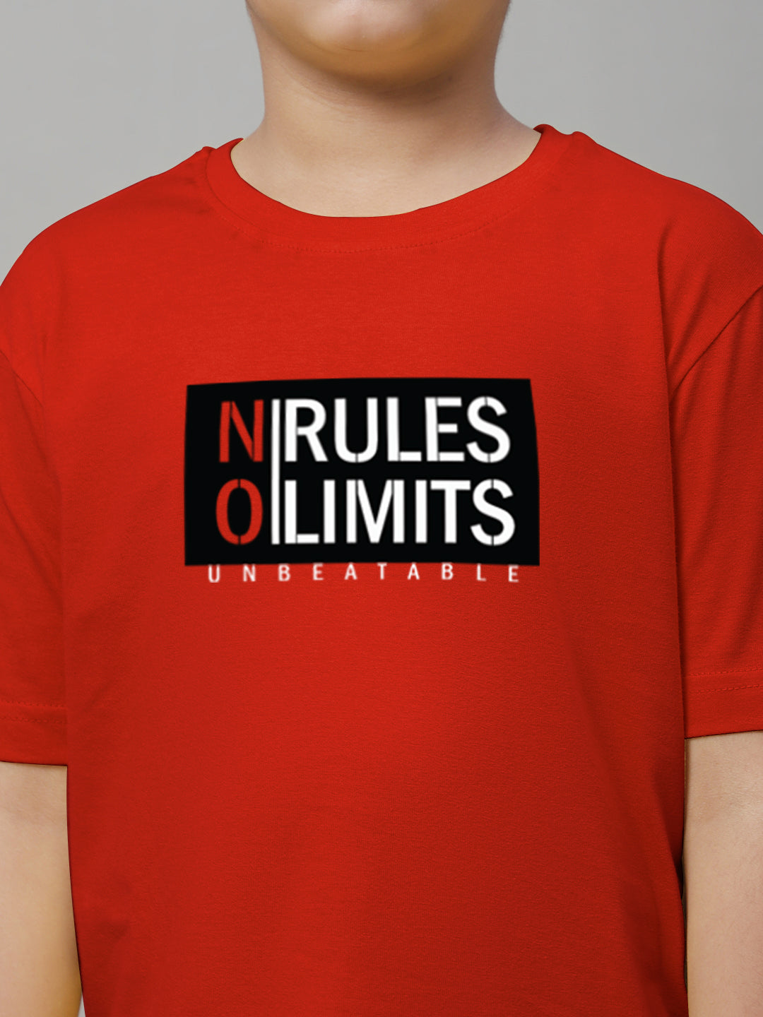 Boys No Rules No Limits Regular Fit Printed T-Shirt - Friskers