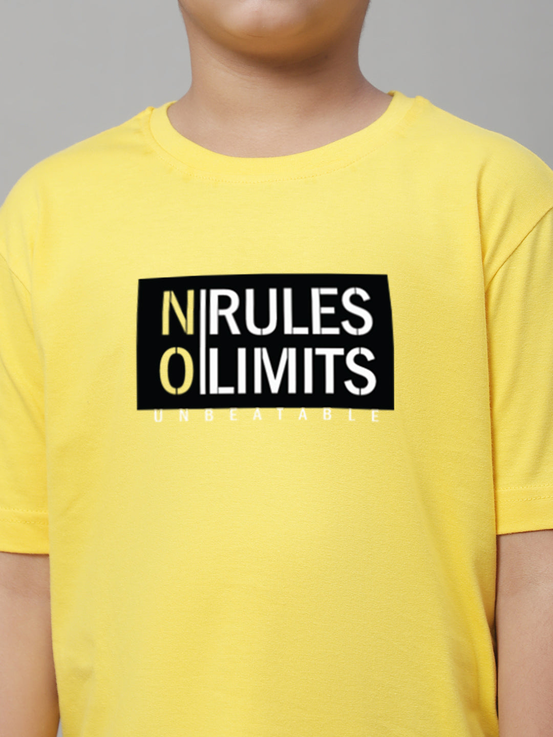 Boys No Rules No Limits Regular Fit Printed T-Shirt - Friskers