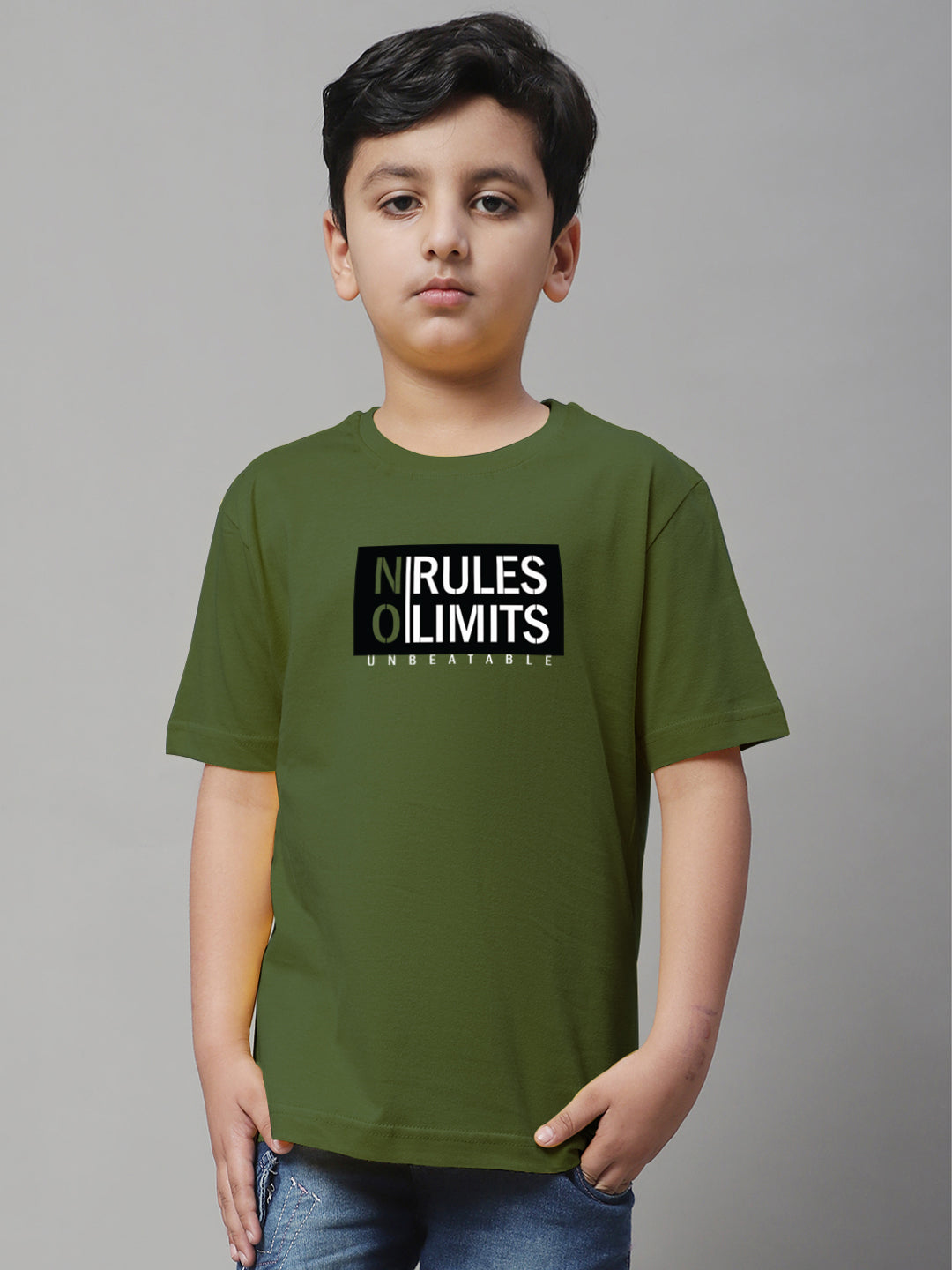 Boys No Rules No Limits Regular Fit Printed T-Shirt - Friskers