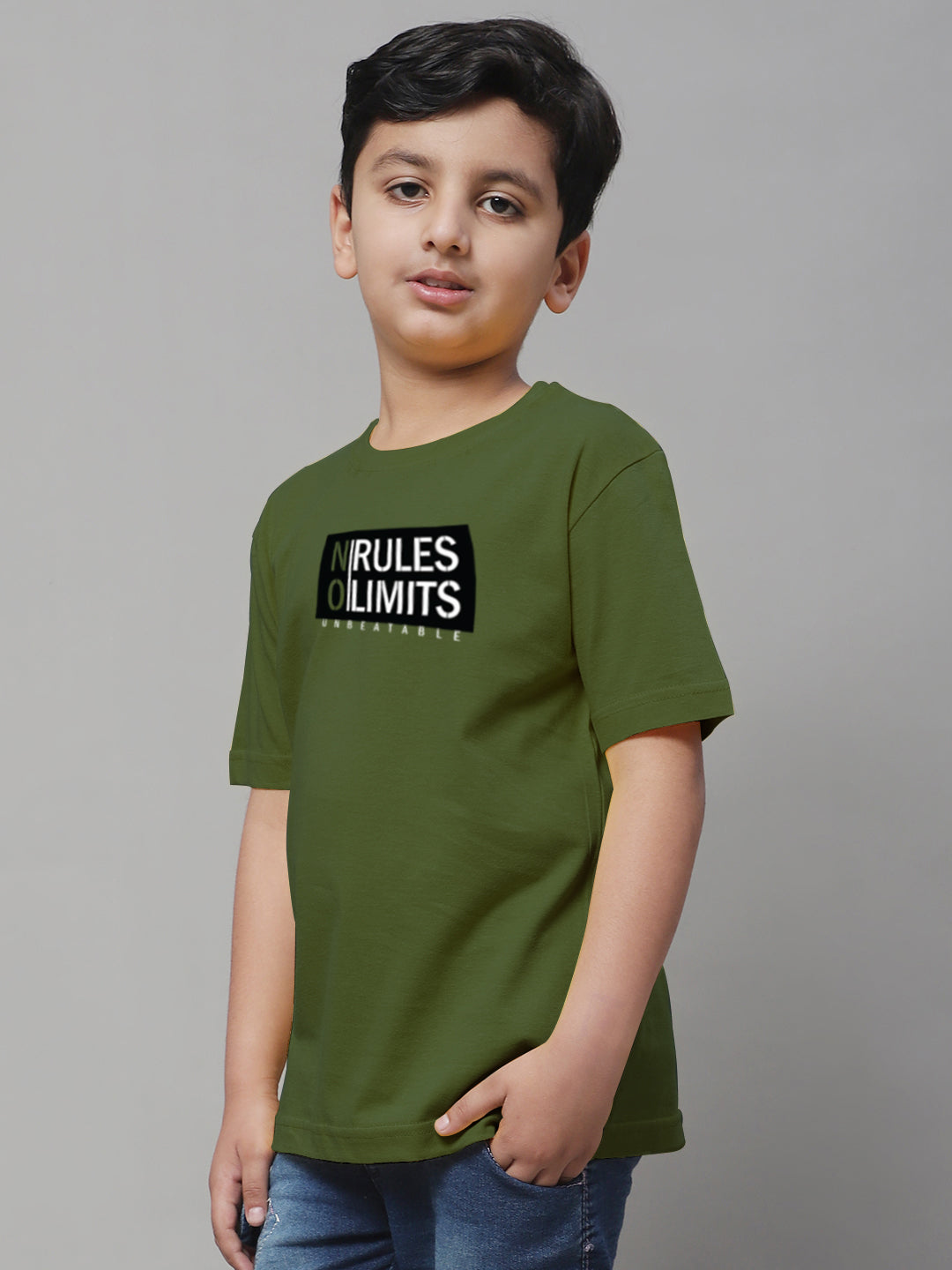 Boys No Rules No Limits Regular Fit Printed T-Shirt - Friskers