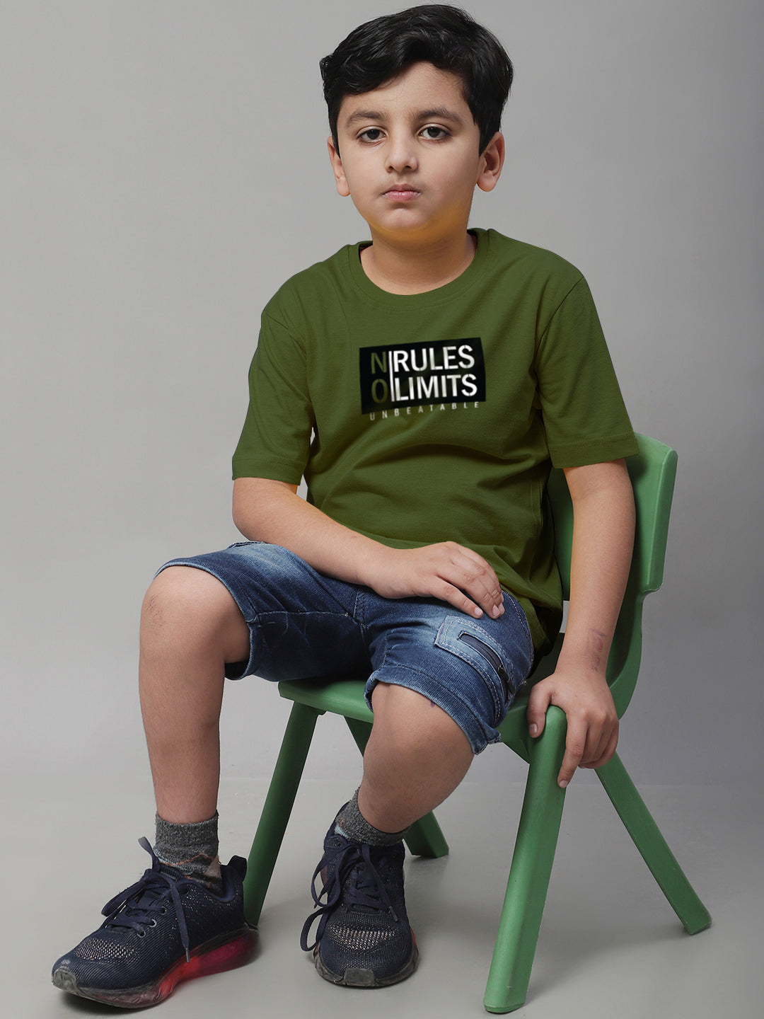 Boys No Rules No Limits Regular Fit Printed T-Shirt - Friskers